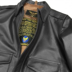 A2 Pilot Ceketi - Düz Siyah